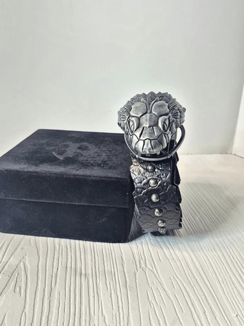 OROCHIMARU 44" Embossed Leather Sculpted Large Snake Head Belt By Pholoh